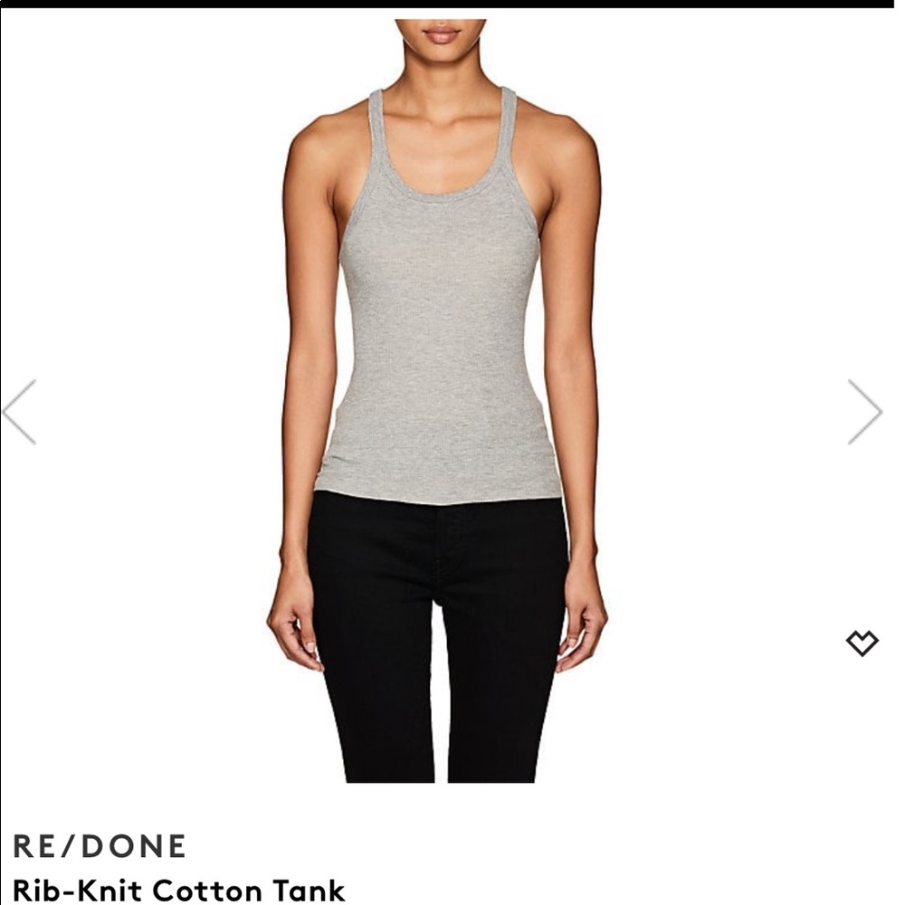 Re/done Ribbed knit tank top